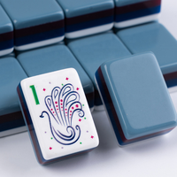 Stock disponible entrepôt US 160/166 Tuiles de Mahjong américaines de luxe en acrylique gravé, couleurs Orange, Vert Tortue, Bleu, Rose