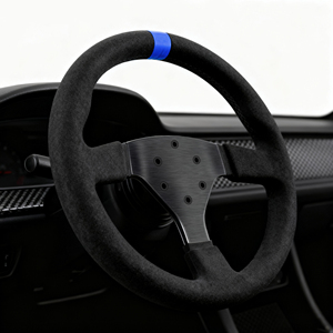 Volante Deportivo <span class=keywords><strong>de</strong></span> Tres Radios <span class=keywords><strong>de</strong></span> Gamuza OEM/ODM <span class=keywords><strong>de</strong></span> 330 mm con Impresión <span class=keywords><strong>de</strong></span> Logotipo Gratuita, Volante <span class=keywords><strong>de</strong></span> Simulación <span class=keywords><strong>de</strong></span> Conducción - Product Image 1