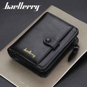 Portefeuille pour hommes court vertical fente multi-cartes permis de conduire <span class=keywords><strong>porte</strong></span>-<span class=keywords><strong>monnaie</strong></span> jeunesse <span class=keywords><strong>porte</strong></span>-<span class=keywords><strong>carte</strong></span> à glissière - Product Image 2