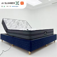 AISLUMBERX Langlebige Elektrisch Verstellbare Matratze mit Fernbedienung Intelligente Aufwachfunktion Mittelfeste Härte 28cm Dick für Schlafzimmer