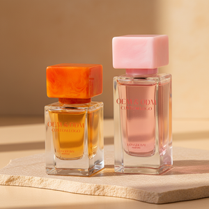 Nuevo Diseño, Botella de Perfume de Vidrio Vacía de 30ml/50ml, Ecológica, Mate, de Alta Calidad, con Tapa Cuadrada de Resina de Color, a Prueba de Fugas, para Viaje - Product Image 2