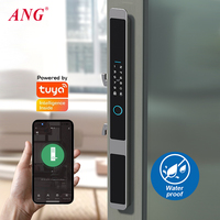 Serrures intelligentes pour portes en verre électroniques ANG, avec empreintes digitales et mot de passe, fonctionnent avec l'application Tuya ou Ttlock, verrouillage automatique de porte numérique à distance