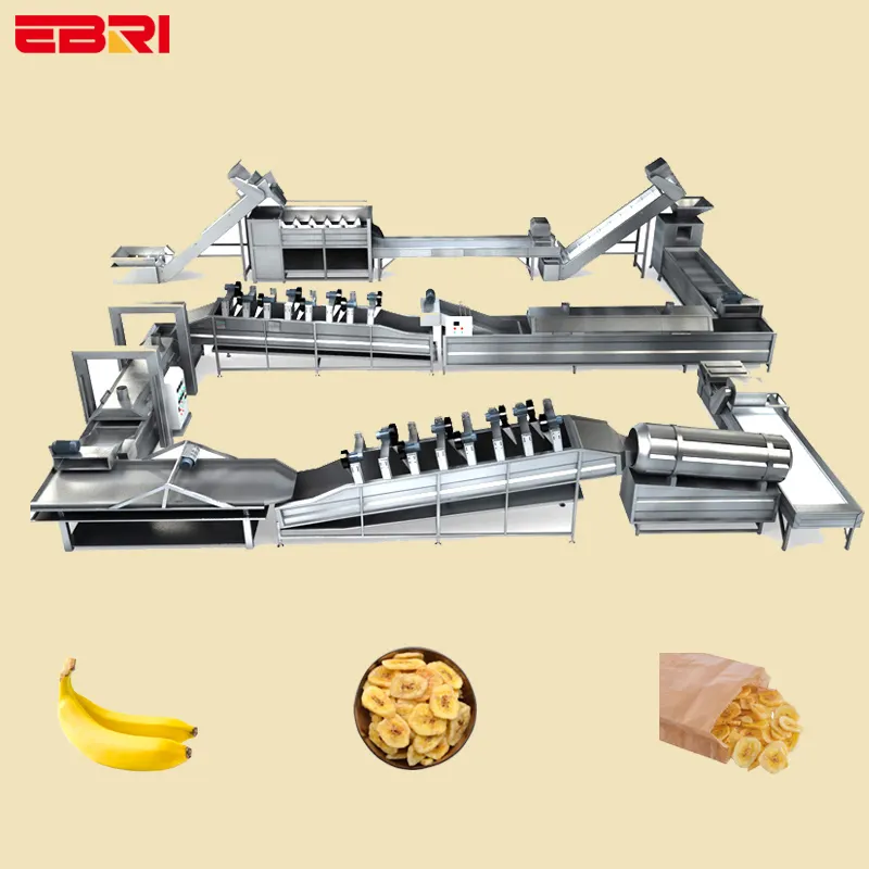 304 전체 자동 베스트 세일 가장 저렴한 바나나 칩 기계 바나나 질경이 칩 제조 기계 바나나 칩 생산 라인