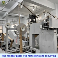 Máquina para Hacer Bolsas de Papel SOS de Fondo Cuadrado con Asa de Cuerda, Alimentación por Rodillo, Servocontrolada de Alta Velocidad 350TJ, para Envasado de Regalos y Compras al por Menor