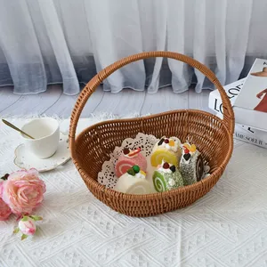Nouveaux produits se vend en rotin comme panier tissé à la main portable <span class=keywords><strong>jardin</strong></span> cueillette et shopping panier <span class=keywords><strong>de</strong></span> fruits et légumes - Product Image 2
