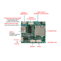 Programlanabilir ve İndirilebilir Ses Modülü, TF Kart Yuvası ile Hediye Kutusu, Oyuncak ve DIY Müzik Ürünleri için Maksimum 1GB TF Kart Kullanabilir
