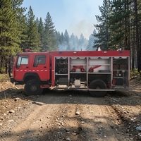 Nouveau camion pompier tout-terrain mini 4x4 diesel avec réservoir de 5000L et treuil de 3000 kg