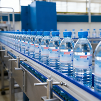 Ensemble complet de machine automatique de lavage, de remplissage et de bouchage de bouteilles d'eau pure de 500 ml