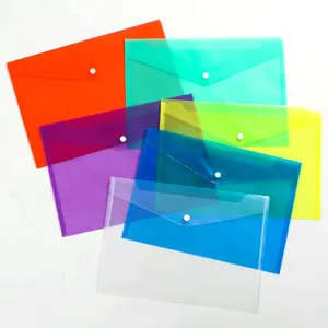  Clear Document Folders Transparent Filing Envelopes Waterproof Plastic  Envelopes File Holder Filing Document Poly Envelope with Snap Button  Closure for A4 Letter Paper Size (White/5 Pcs) : Office Products