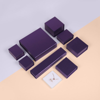 Pacchetto di sole nuovo Design personalizzato scatola braccialetto viola con cuscino Eco Friendly orecchino collana scatola di gioielli confezione