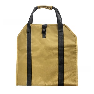 Sac de rangement pour bois de chauffage en <span class=keywords><strong>toile</strong></span> enduite de cire, sac de transport portable pour bois d'extérieur, sac à main multifonctionnel pour bois de chauffage, modèle - Product Image 3