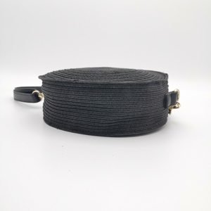 Bolsa Redonda de Praia em Papel Geométrico Leve com Alça Transversal e Fecho de Zíper - Product Image 5