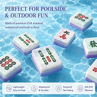 Tuiles de Mahjong Américaines en EVA Imperméables OEM ODM, Tuiles de Mahjong Flottantes Personnalisées Multi-couches pour Piscine, Idéales pour Fêtes et Clubs