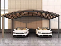 Abri de voiture de garage préfabriqué en métal en aluminium Abri de voiture portable étanche pour abri de voiture commercial personnalisé par tous les temps