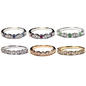Bague en or blanc 18 carats avec diamants véritables, design décontracté, livraison rapide, haute qualité, bijoux fins, alliance de mariage, pour femmes - Product Image 4