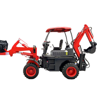 Mini Backhoe Loader dengan Harga Mini Backhoe Excavator Front Wheel Loader Depan 2 Belakang 2 Baru 10 T Wheel Loader