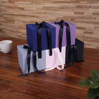 Boîte à fleurs carrée en papier recyclable personnalisée de luxe