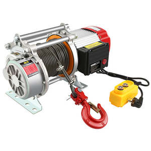Treuil électrique KCD 220V de 1 tonne, grue à vitesse rapide, multifonctionnel pour la maison, coque en aluminium, palan neuf, câble métallique de 60 m - Product Image 3