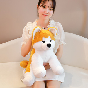 Peluche personnalisée en coton PP, représentant un chien <span class=keywords><strong>Akita</strong></span> assis, 35-45 cm, pour enfants, apaisante, ressemblant à un Shiba <span class=keywords><strong>Inu</strong></span> - Product Image 4