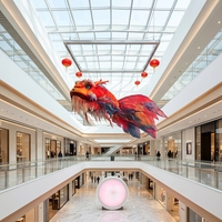 Dragon volant gonflable électrique personnalisé de 12 m avec pompe à air, modèle d'avion télécommandé pour spectacle de rue, défilé et scène