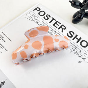 Pince à cheveux élégante et colorée en plastique haut de gamme, motif zèbre simple, grande pince pour fixer les cheveux à l'arrière de la tête - Product Image 5