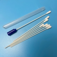 Bâtonnet de coton-tige en nylon floqué de 145 mm de long, certification SGS, grand bâtonnet en plastique solide pour les enquêtes légales et les tests de paternité