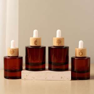 Hao Yuans neues Design 30ml und 50ml rotbraune Glasflaschen mit ätherischen Ölen - Product Image 1