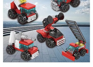 Bloc de construction voiture ensemble jouet avion camions de pompiers modèle de voiture militaire Mini Construction Puzzle ensembles bloc de construction boîte aveugle enfants - Product Image 6