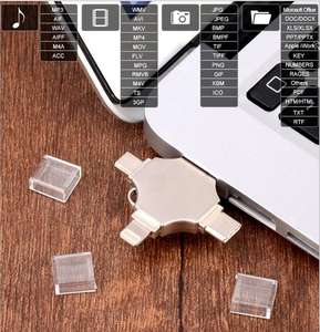 Unidad USB de teléfono móvil cuatro en una unidad USB de metal al por mayor letter-able - Product Image 3