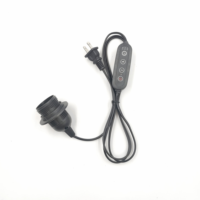 Prise américaine avec interrupteur de minuterie, support de lampe à intensité variable avec câble de 1,8 m et vis E27, cordon personnalisé, prise de courant, bases de lampe