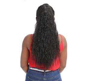 Code <span class=keywords><strong>di</strong></span> <span class=keywords><strong>cavallo</strong></span> bionde sintetiche Afro da 20 pollici per bambini e donne con artigli ricci crespi neri - Product Image 4