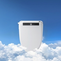Siège de toilette intelligent allongé en plastique moderne avec télécommande, chauffant, lavage féminin, désodorisation automatique, séchage à l'air chaud YUNJET