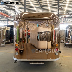 Remorque <span class=keywords><strong>de</strong></span> camion <span class=keywords><strong>de</strong></span> crème glacée en acier inoxydable doré, <span class=keywords><strong>cuisine</strong></span> mobile, remorque alimentaire entièrement équipée, pour bonbons et chips, alimentation intégrée, résistante à la rouille - Product Image 6