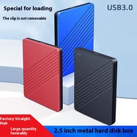 Caja de disco duro de aluminio portátil Caja de disco duro USB 3,0 Laptop SATA Caja de disco duro SSD de metal de estado sólido externo de 2,5 pulgadas