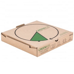 2022 Manufacture Custom 10 12 14 16 Inch Disposable Printed Corrugated Carton Logo Triangle Pizza Packing Box