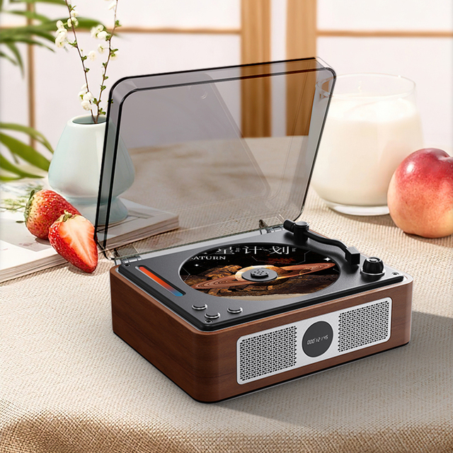 2024 Newest Portable CD Player Built in Speaker Stereo Bluetooths 5.0 with Double 3.5mm Headphones Built in Speakers