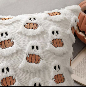 Halloween Ghost Pumpkin 18x18 <b>Throw</b> Pillow-Foam-Filled Removable Washable Spooky Cute Design <b>for</b> Sofa/<b>Couch</b>/Bed Decor - Product Image 4
