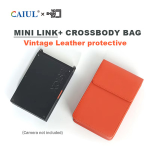 Bolso bandolera para cámara <span class=keywords><strong>Fuji</strong></span> <span class=keywords><strong>instax</strong></span> Mini Link+ con <span class=keywords><strong>impresora</strong></span>, estuche rígido de cuero retro tipo concha, bolso lateral para cámara, regalo para viajes/fiestas - Product Image 1