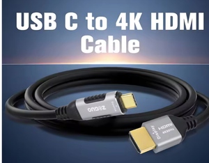 Câble mince de type C <span class=keywords><strong>vers</strong></span> <span class=keywords><strong>HDMI</strong></span> 4K60Hz Câble adaptateur <span class=keywords><strong>USB</strong></span> C <span class=keywords><strong>vers</strong></span> 4K <span class=keywords><strong>HDMI</strong></span> Compatible avec Thunderbolt 3/4 pour ordinateur portable - Product Image 2