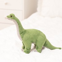 Peluche Dinosaure Vert Doux en Coton PP Brodé pour Enfants, Idéal Cadeau de Fête