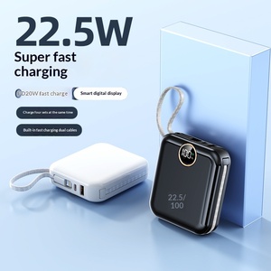 Banco de Energía de Carga Rápida de 20000 mAh y 22.5 W en Oferta, Cable Integrado, Pantalla Digital Redonda, Gran Capacidad - Product Image 3