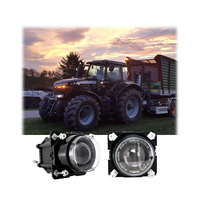 Faro LED Redondo de 90 mm para Tractor, 45 W, Luz Alta y Baja, para la Serie Massey Ferguson