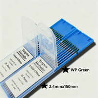 Electrodos de Tungsteno WP Green Tip de 1.6mm/2.4mm/3.2mm/150mm/175mm para Soldadura TIG, AWS A5.12 EWP AC 15-250A para Aluminio/Magnesio