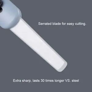 MIDDIA Box Cutter Couteau utilitaire de sécurité Coupe-carton en céramique avec lame de rechange dentelée