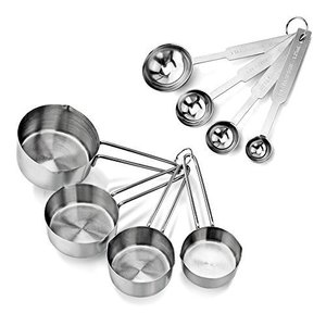 Stainless steel 4pcs <b>measuring</b> cups and <b>spoons</b> set - Product Image 1