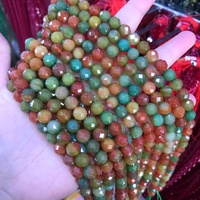 Perles d'agate paon facettées Huirui 8 mm 10 mm, multicolores, pierres d'agate paon naturelles pour la fabrication de bijoux
