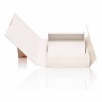 Boîte cadeau blanche de luxe pour serviettes de bain, emballage personnalisé, boîte à courrier en papier ondulé avec fermeture sécurisée