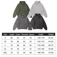 Sudadera con capucha extragrande de algodón 100% tejido lavado con cremallera, diseño estampado con bordado 3D, ecológica, para hombre, otoño-invierno, venta al por mayor 430G