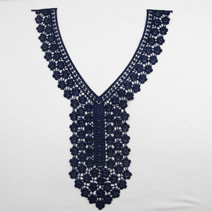 Bordado cuello encaje agua Soluble algodón Guipur dos lados blanco químico guipur encaje <span class=keywords><strong>Collar</strong></span> para mujeres - Product Image 2