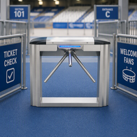 Système de contrôle d'accès piétonnier intelligent avec portique tournant biométrique à carte RFID pour gymnases, métros et bureaux